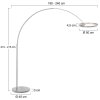 Steinhauer Ringlux LED verstelbare boogvloerlamp met 2 lichtpunten voor woonkamer