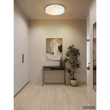 Globo Jess moderne LED plafondlamp rond 39 cm met afstandsbediening voor woonkamer