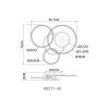 Globo Johnson LED plafondlamp met afstandsbediening, modern ringdesign voor woonkamer