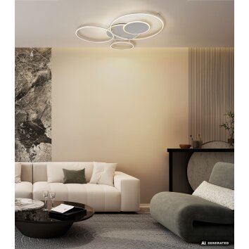 Globo Johnson LED plafondlamp plafonnière met 3 ringen, modern rond design