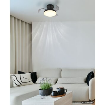 Globo Zavala LED ronde plafondlamp met afstandsbediening Ø 38 cm voor woonkamer