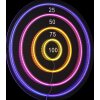 Globo Darteri LED wandlamp met neon dartborddesign voor kinderkamer, rond 46 cm
