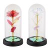 Globo Rosalina LED tafellamp decoratielamp glazen stolp met roos, 20 lichtjes