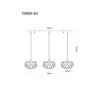 Globo Juana 3-lichts hanglamp voor eettafel, E27, 90 cm, modern-retro design