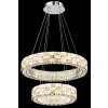 Globo Lidia LED dubbele ring hoogteverstelbare hanglamp met afstandsbediening