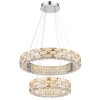 Globo Lidia LED dubbele ring hoogteverstelbare hanglamp met afstandsbediening
