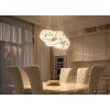 Globo Lidia LED dubbele ring hoogteverstelbare hanglamp met afstandsbediening