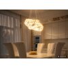 Globo Lidia LED dubbele ring hoogteverstelbare hanglamp met afstandsbediening