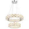 Globo Lidia LED dubbele ring hoogteverstelbare hanglamp met afstandsbediening