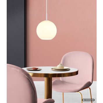 Globo Andre moderne hanglamp rond Ø25 cm E27 60 W 1-lichts voor eettafel