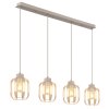 Globo Arlen moderne 4-lichts hanglamp voor eetkamer en keuken, kooi-optiek, E27