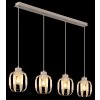 Globo Arlen moderne 4-lichts hanglamp voor eetkamer en keuken, kooi-optiek, E27