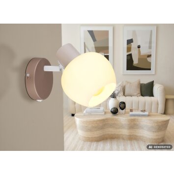 Globo Eileen wandlamp, moderne wandspot met schakelaar, E27 voor woonkamer en eetkamer