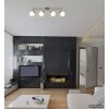 Globo Eileen balkvormige plafondlamp 4-vlammig E27 modern voor keuken en woonkamer