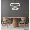 Globo Francine LED eettafel-hanglamp met afstandsbediening, dubbel ringdesign, 7235 lumen, 2700-6000 Kelvin