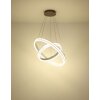 Globo Francine LED eettafel-hanglamp met afstandsbediening, dubbel ringdesign, 7235 lumen, 2700-6000 Kelvin