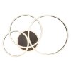 Globo Francine LED plafondlamp met afstandsbediening, 3-rings ringdesign, modern