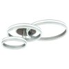 Globo Francine LED plafondlamp met afstandsbediening, 3-rings ringdesign, modern