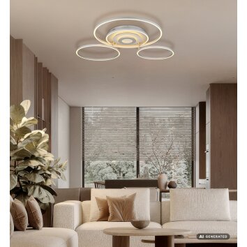 Globo Miles moderne LED plafondlamp met afstandsbediening 2700-6500 Kelvin 6710 Lumen 60 Watt
