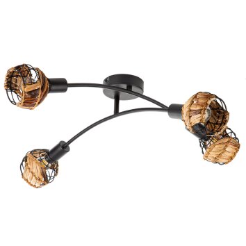 NOWA Java E14 moderne 4-lichts gebogen plafondlamp voor eetkamer en woonkamer