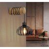 Globo Caldwell industriële wandlamp met schakelaar op snoer, E27, kooi-vormige kap