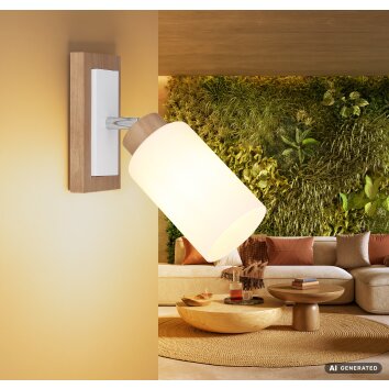 Globo Rowena wandspot E27 voor modern accentlicht in hal en woonkamer