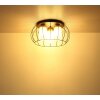 Globo Rowena ronde kooilamp plafondlamp industrieel 3 lichtpunten Ø 50 cm