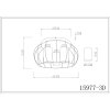 Globo Rowena ronde kooilamp plafondlamp industrieel 3 lichtpunten Ø 50 cm