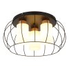 Globo Rowena ronde kooilamp plafondlamp industrieel 3 lichtpunten Ø 50 cm