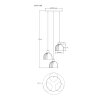 Globo Swanson 3-lichts hanglamp, moderne pendellamp voor eetkamer en woonkamer
