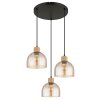 Globo Swanson 3-lichts hanglamp, moderne pendellamp voor eetkamer en woonkamer