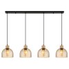 Globo Swanson langwerpige hanglamp pendellamp, modern, 4-lichts voor eetkamer en keuken