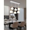 Globo Swanson stijlvolle pendellamp, 6-lichts eettafelhanglamp, lengte 105 cm