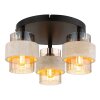 Globo Daren moderne 3-lichts plafondlamp voor eetkamer en woonkamer, rond Ø 37,5 cm