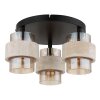 Globo Daren moderne 3-lichts plafondlamp voor eetkamer en woonkamer, rond Ø 37,5 cm