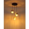 Globo Daren 3-lichts ronde hanglamp voor eetkamer en eettafel, modern design, E27