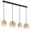 Globo Daren stijlvolle moderne 4-lichts hanglamp voor eetkamer en keuken, 108,7 cm
