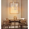 Globo Daren eetkamer-hanglamp, 3-lichts pendellamp boven de tafel, modern
