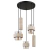 Globo Daren eetkamer-hanglamp, 3-lichts pendellamp boven de tafel, modern