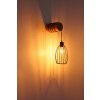 Globo Berti langwerpige industriële wandlamp met kooischerm voor hal en keuken