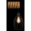 Globo Berti langwerpige industriële wandlamp met kooischerm voor hal en keuken