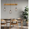 Globo Berti balkvormige hanglamp voor eettafel, industrieel, 3-lichts, E27, 115 cm