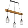 Globo Berti balkvormige hanglamp voor eettafel, industrieel, 3-lichts, E27, 115 cm