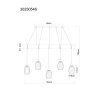 Globo Berti 5-lichts hanglamp industriële eetkamerlamp voor eetkamer 140 cm