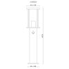 Globo Gracey moderne ronde sokkellamp voor buiten, tuin en oprit, 60 cm, E27, 60 W