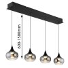 Globo Lui LED hanglamp voor eettafel, pendellamp, 90 cm, verstelbaar, modern