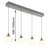 Globo Lui LED verstelbare hanglamp voor eettafel, 90 cm, modern, voor eetkamer en keuken