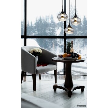 Globo Lui LED hoogteverstelbare ronde hanglamp, design pendellamp voor eetkamer