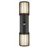 Globo Mervin 2-vlammige langwerpige buitenwandlamp met bewegingssensor, modern