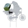 Globo SOZWE LED solarlamp tuinkabouter op fiets met 20 lampjes tuinpadverlichting